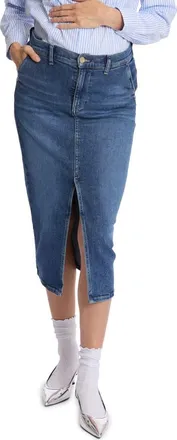 Cache Coeur Emma Maternity Pencil Skirt in Mid Blue at Nordstrom, Size X-Small