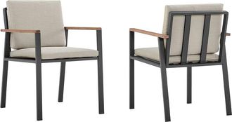 Armen Living Nofi Outdoor Patio Dining Chairs