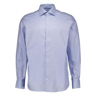 Eton Formal Shirts, male, Blue, Size: 2XL Semi Solid Signature Twill Shirt