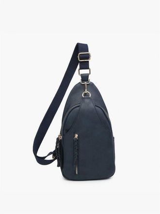 Jen & Co. The Nikki Compartment Crossbody Sling Bag In Navy