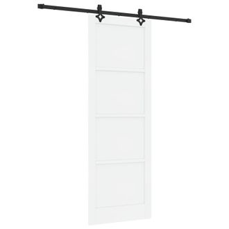 vidaXL Puerta Corredera Blanco Y Negro 83 X 232 Cm Vidaxl