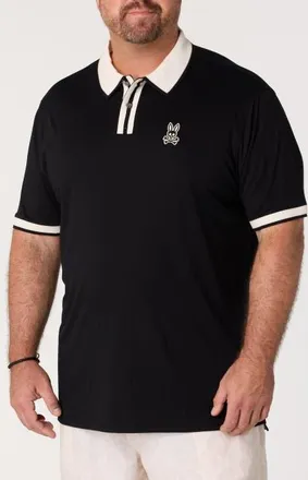 Psycho Bunny Big & Tall Ridley Polo Shirt in Black at Nordstrom, Size Xxx-Large