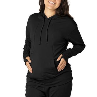 Kindred Bravely Maternity & Nursing Hoodie in Black at Nordstrom, Size Medium