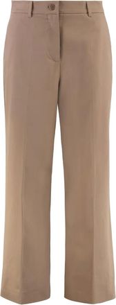 Max Mara Straight broek met knopen - Bruin