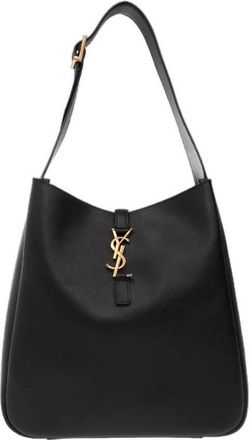Saint Laurent Black Smooth Leather Le 5 A 7 Large Shoulder Bag