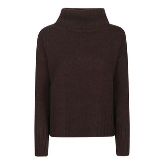 Aragona Long Sleeve Turtle Neck Sweater - Dames - Cashmere truien - Bruin - M - Kasjmier - Truien & Vesten