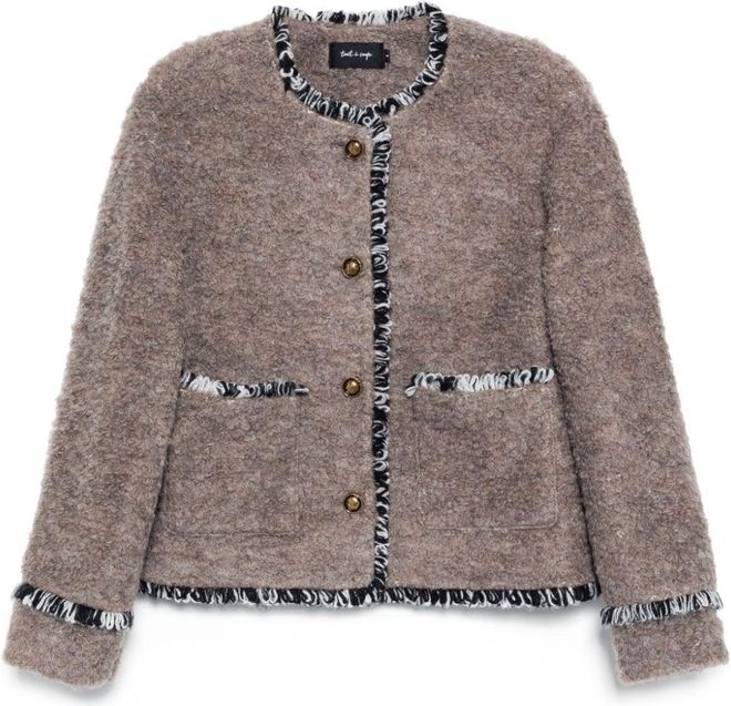 faux-fur jacket - Brown