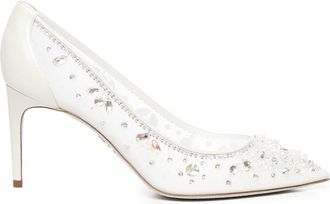 Rene Caovilla Cindarella Rhinestons Embellished Pumps