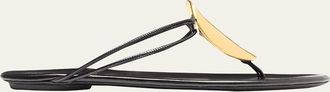 Proenza Schouler Uma Leather Hardware Thong Sandals