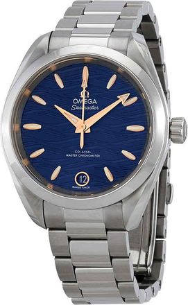 Omega Seamaster Aqua Terra Co-Axial Master Chronomter Automatic Blue Dial Ladies Watch 220.10.34.20.03.001