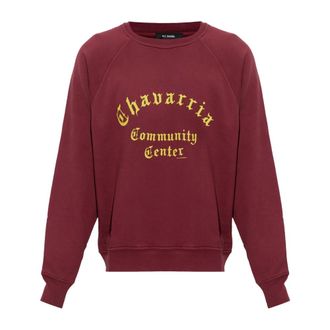 Willy Chavarria Community Center Standard Crewneck - Sweatshirts & Hoodies - Hombre - Rojo - L