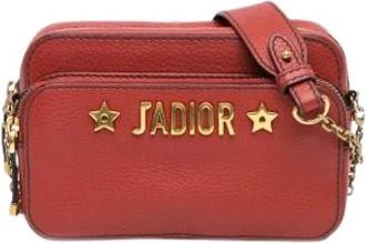 Dior Pre-owned Leren Vintage Crossbody Tas - Dames - Vintage Schoudertas - Rood - ONE Size - Leer - Vintage