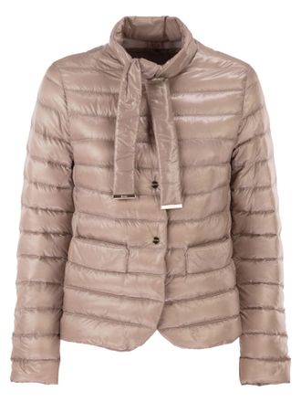 Herno ultralicht donsjack met strikhals