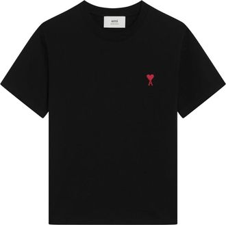 Ami Korte Mouw Ronde Hals T-Shirt - Heren - T-shirts - Zwart - 2XL - Tops