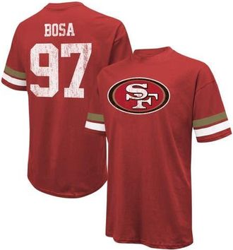 Majestic Threads Mens Majestic Threads Nick Bosa Scarlet San Francisco 49ers Name & Number Oversize Fit T-Shirt at Nordstrom, Size Xx-Large