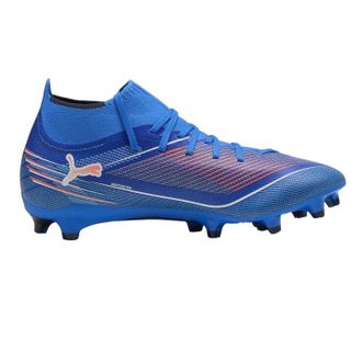 Puma Ultra Match+ voetbalschoenen voor dames, voor harde ondergrond (Blauw/Wit)