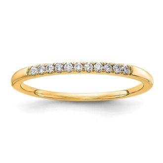 Diamond2Deal 14k Gold Lab Grown Diamond Wedding Band Ring 1/10Ct Clarity- VS Color- G-H