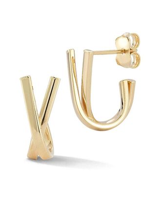 Ember Fine Jewelry 14K X Hoop Earrings