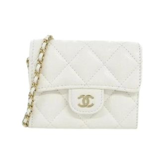 Chanel Pre-owned Vintage Clutch - Dames - Pre-owned - Wit - Maat: ONE Size Leer