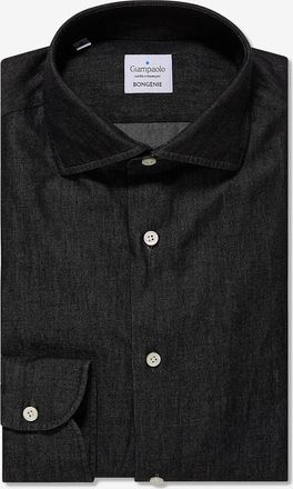 Giampaolo Hemd mit italienischem Kragen aus Baumwollchambray