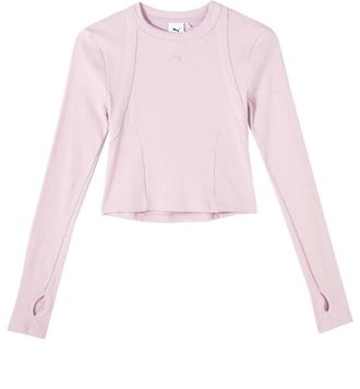 Puma (WMNS) PUMA Plain Long Sleeves T-Shirt Pink 627754-60