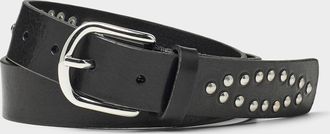 Simons Womens Studded pattern leather belt