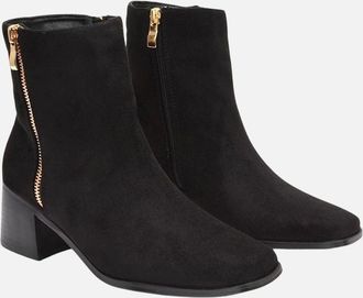 XY London Womens XY London Womens/Ladies Willow Square Toe Ankle Boots - Black - Size: 5