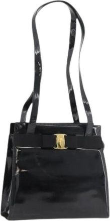 Ferragamo Pre-owned Shoulder Bags, female, Black, Size: ONE SIZE Pre-owned Hand Bag