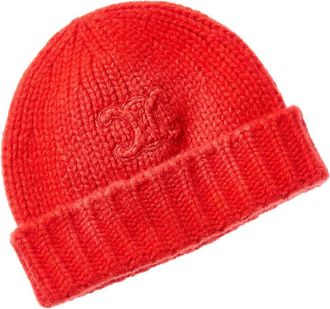 Celine Celine Triomphe Cashmere & Wool-Blend Beanie
