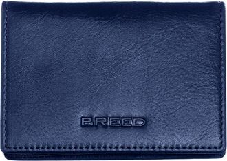 Breed Porter Genuine Leather Bi-Fold Wallet - Navy