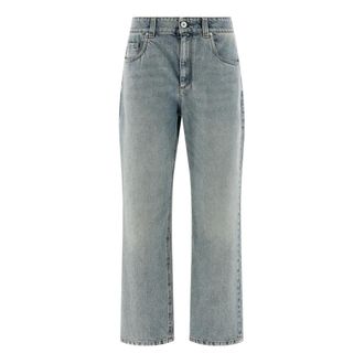 Brunello Cucinelli Retro Five-Pocket Trousers - female - Brunello Cucinelli - Straight Fit Jeans - Blue - M - Jeans