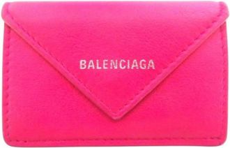 Balenciaga Pre-owned Vintage Portemonnee (drie-luik) - Dames - Vintage Accessoires - Roze - ONE Size - Leer - Vintage