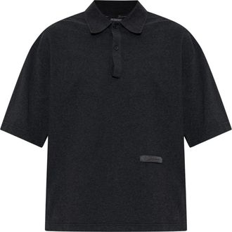 Jacquemus Ruban Katoenen Polo - Heren - Polos - Grijs - 2XL - Katoen - Tops