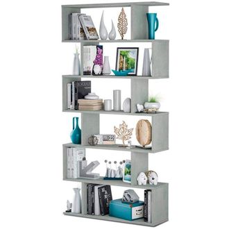 OEM Estanter&iacute;a De Melamina Cemento 6 Estantes Athena