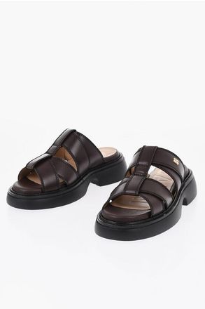 Ganni Eco-Leather Flat Sandals with Rubber Sole size 37