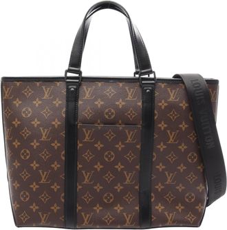 Louis Vuitton Black Brown Pvc Leather Handbag Tote Bag (Pre-Owned)