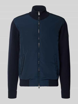 HUGO BOSS Regular Fit Strickjacke aus reiner Baumwolle Modell IBAIO in Marine, Gr&ouml;&szlig;e XXL