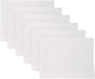 Solino Home Linen Placemats Set of 4, 14 x 19 Inch for Dining Table, Holiday and Everyday Table Decor - Sonoma in White at Nordstrom, Size Medium
