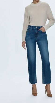 Pistola Denim Charlie High Rise Classic Straight Jean In Forum Vintage