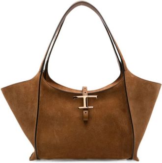 Tod's Tassen, Dames, Bruin, ONE Size, Leer, T Timeless Tote