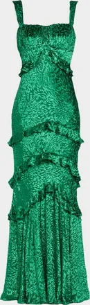 Saloni Chandra Floral Ruffled Gown