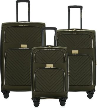 Isaac Mizrahi New York Victoria Softside Lightweight Expandable 3-Piece Luggage Set