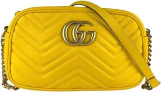 Gucci Pre-owned Cross Body Bags, female, Yellow, Size: ONE SIZE Pre-owned Vintage Shoulder Bag