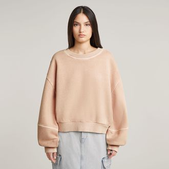 G-Star Overdyed Big Sleeve Sweater - Roze - Dames