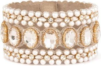Deepa Gurnani Bess Cuff Bracelet in White at Nordstrom