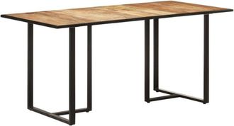 vidaXL Mesa De Comedor Madera De Mango Rugosa 160 Cm Vidaxl