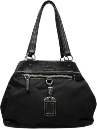 Prada Pre-owned Vintage Tote Bag - Dames - Vintage Shopper - Zwart - ONE Size - Leer - Vintage