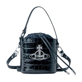 Vivienne Westwood Bucket Bags, female, Black, Size: ONE SIZE Daisy Drawstring Bucket Bag