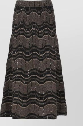D.exterior lurex geometric sequin midi skirt