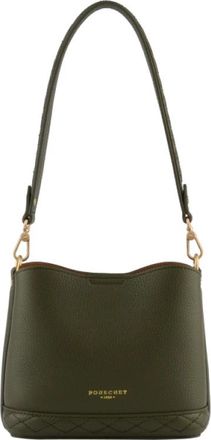 Pourchet Manhattan - Nano - Dames - Schoudertassen - Groen - ONE Size - Leer - Tassen